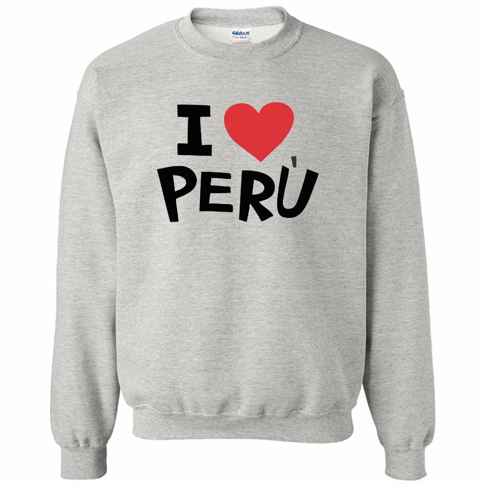 I LOVE PERÚ SWEATSHIRT *  FASHIONABLE UNISEX  HIGH QUALITY BRAND NEW APPAREL